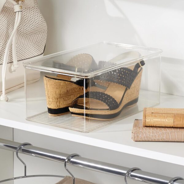 Clear Stackable Shoe Box for Home Storage